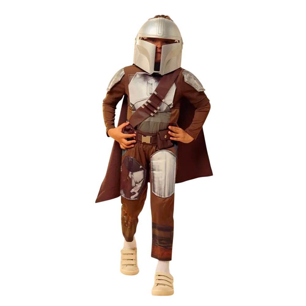Star Wars The Mandalorian Kids Costume Jumpsuit Padded Beskar Armor Size 5/6